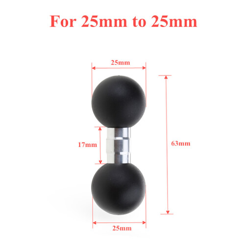 Double Ball Mount Adapter Extension Ball for Standard Dual Ball Socket Mount RAM C 2