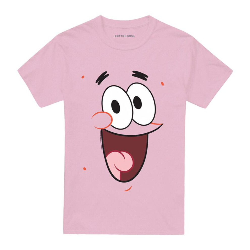 Spongebob Squarepants (3Xl, Pink) Unisex Adult Patrick Star Smile T-Shirt