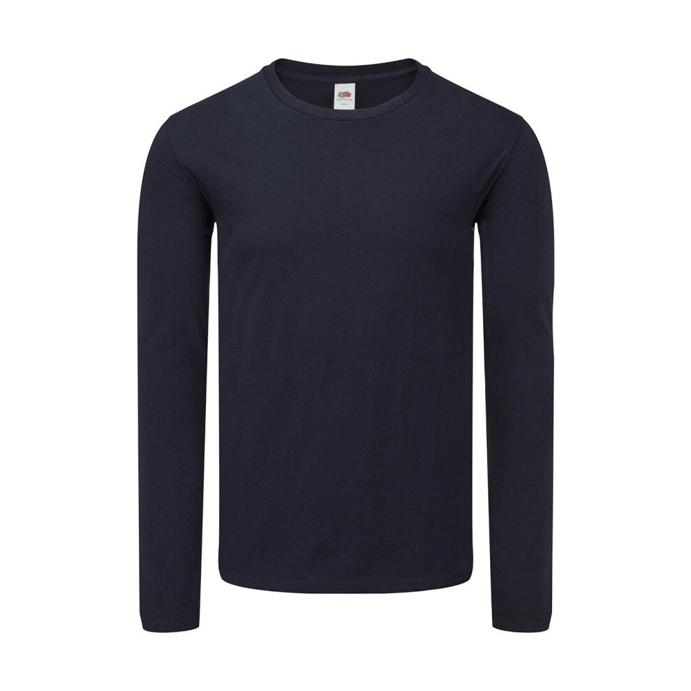 Fruit Of The Loom (3Xl, Deep Navy) Mens Iconic 150 Long-Sleeved T-Shirt