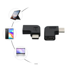 Type C Male to Female Converter USB-C Adapter 90 Degree Right Angle USB 3.1 2Pc