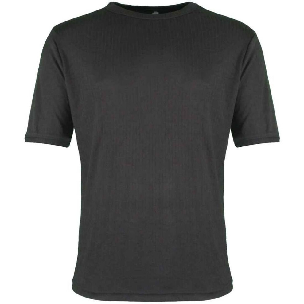 Warrior (3Xl, Black) Mens Thermal Short-Sleeved T-Shirt