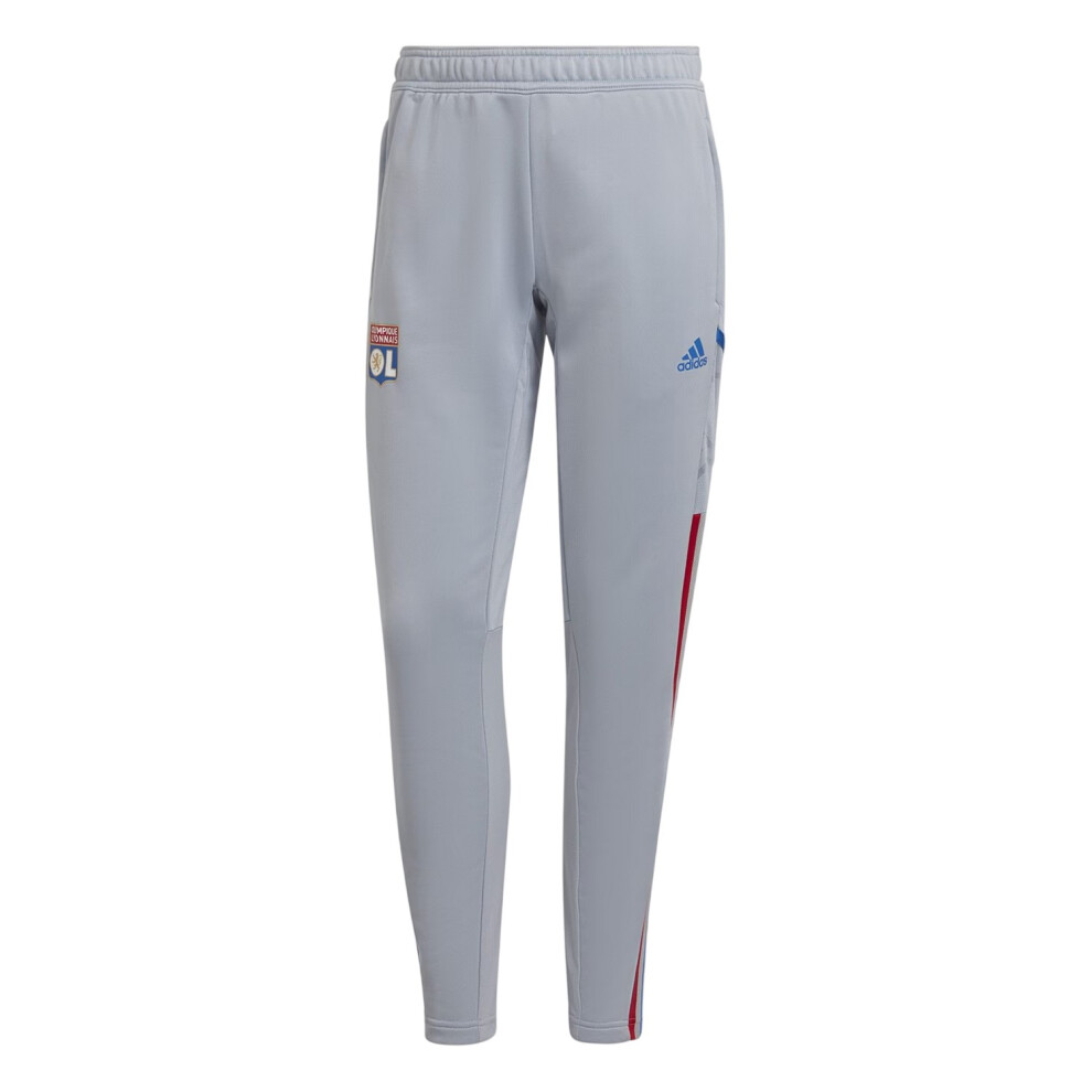 Adidas (10 Uk, Silver) Womens/Ladies Olympique Lyonnais Tracksuit Bottoms