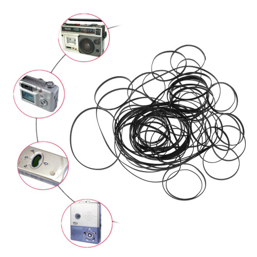 Assorted 100PCS Mix Size Flat Belts Cassette Tape Machine Belt 4mm for Recorders 1
