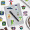 Alien Theme Label Set for Laptop Covers, Luggage, and Flat Items 6