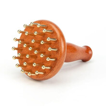 1 Stück Massagegerät Aus Holz mit 29 Zähnen und Kupferkopf, Handmassagegerät für Entspannung und Stressabbau zu Hause