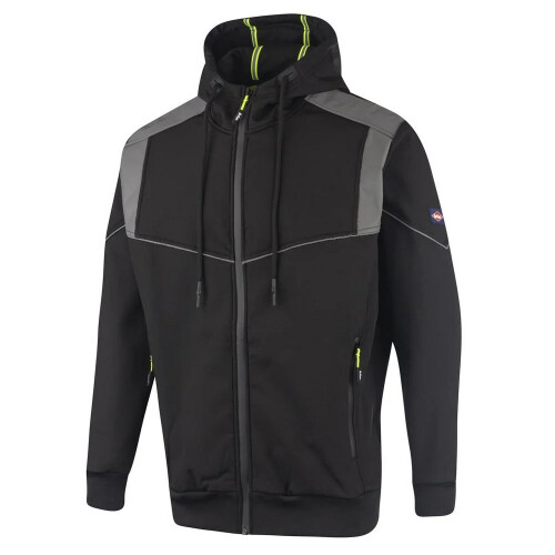 Lee Cooper (L, Black) Lee Cooper Mens Reflective Hooded Jacket