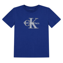 (10 Years, Admiral Blue) Calvin Klein Childrens/Kids Logo Cotton T-Shirt