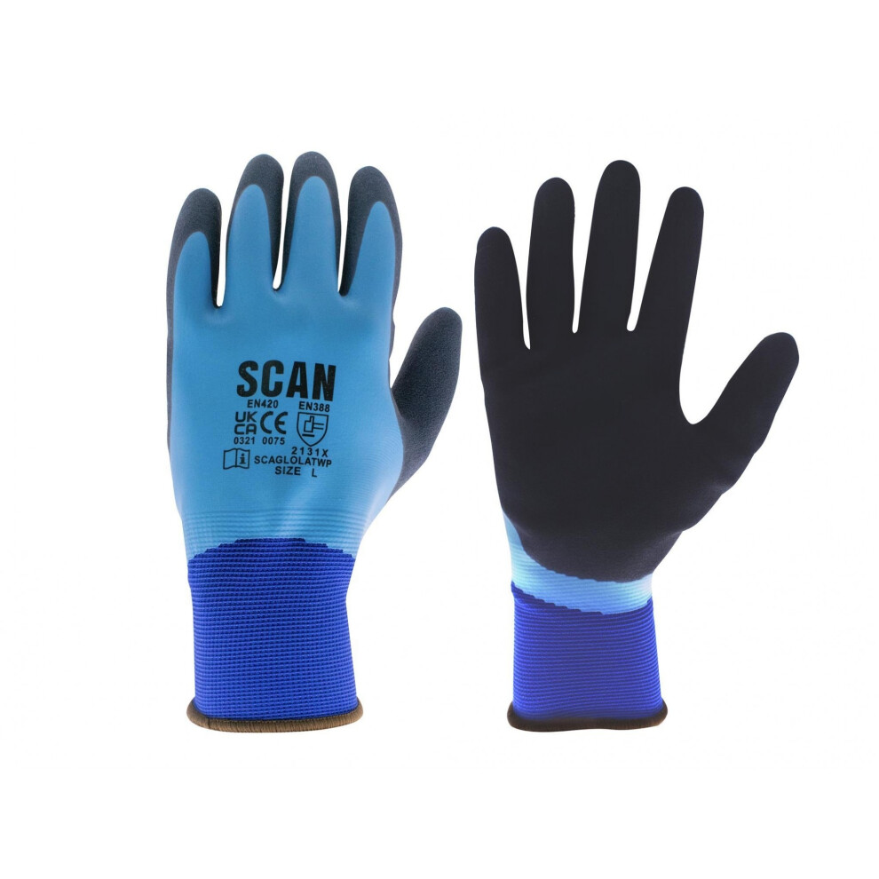 (Medium (Size 8), Multi Colour) Scan Waterproof Latex Gloves 5063750503066