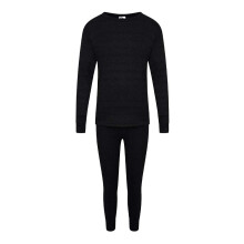 (6-8 Years, Black) K Collection Childrens/Kids Long-Sleeved Thermal Base Layers Set