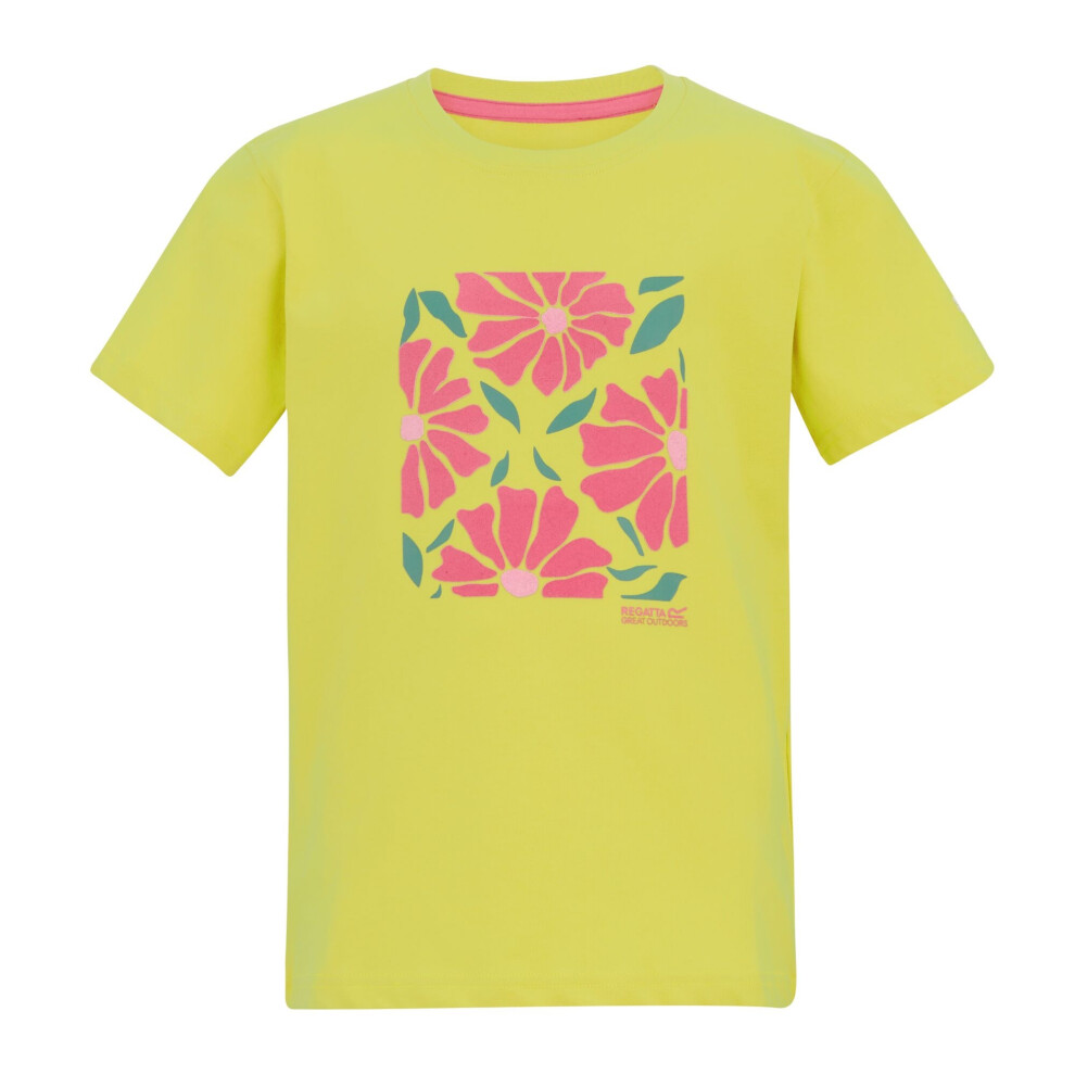 Regatta (11-12 Years, Canary Yellow) Childrens/Kids Bosley Floral T-Shirt