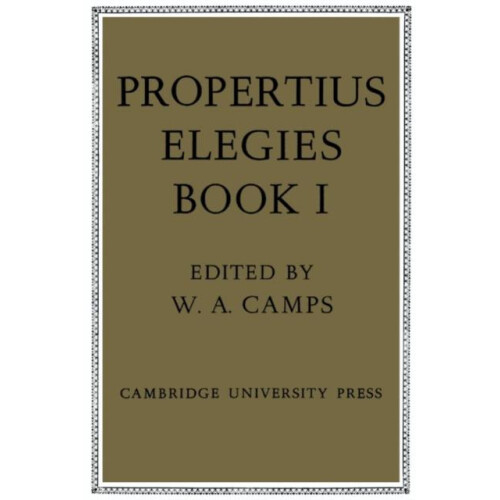 Propertius Elegies Book 1 by Sextus Propertius Paperback Book