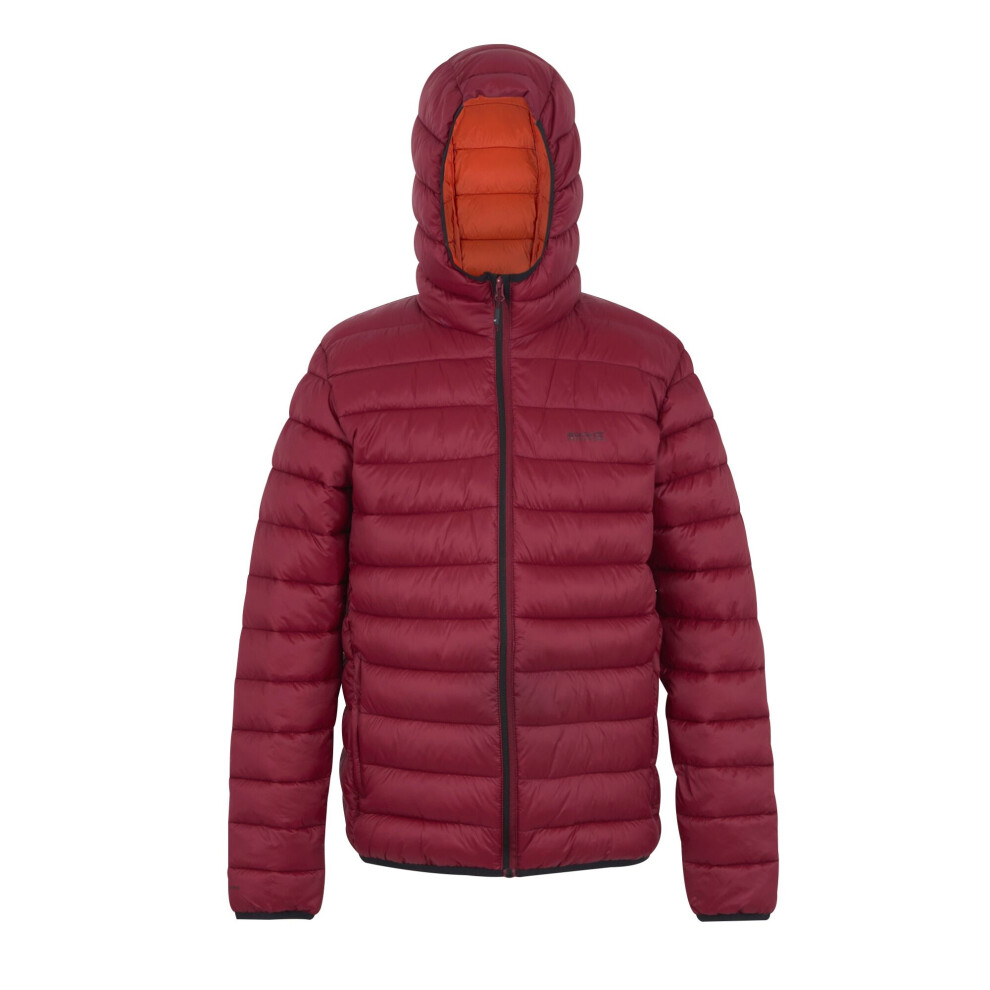 Regatta (S, Dark Maroon) Mens Marizion Baffled Hooded Padded Jacket