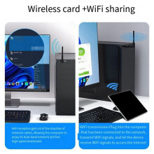 3X Receptor NIC USB Sin Controlador Wifi Inalámbrico Todo en Receptor NIC PC Portátil Wifi Transmisor Externo
