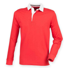(XXL, Red) Front Row Mens Premium Rugby Shirt