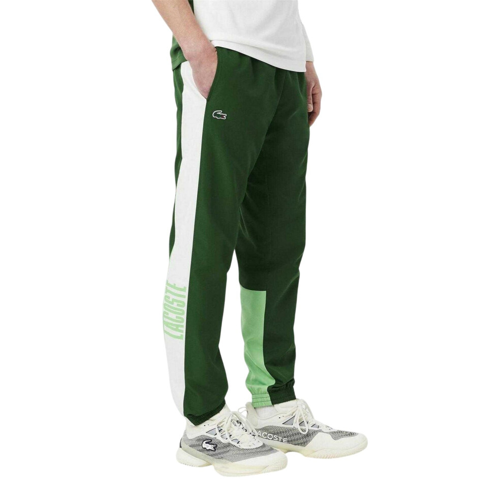 Lacoste (Xs, Green) Mens Colour Block Joggers
