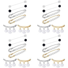 24 Pieces Sweater Shawl Clips Faux Pearl Dresses Cardigan Collar Brooch Clip Vintage Shirts Clips for Women Girls Decor