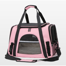 (Pink,25X28X44cm)Trasportino per Animali Domestici in PVC con Rete Traspirante e Scomparti Espandibili per Comodità