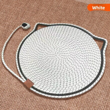 (White, 60cm) With Pet Cushion Washable Cotton Rope And Multisize Options For Cats Indoor