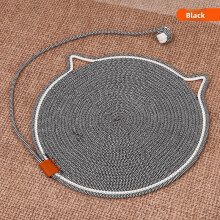 (Black, 43cm) With Pet Cushion Washable Cotton Rope And Multisize Options For Cats Indoor