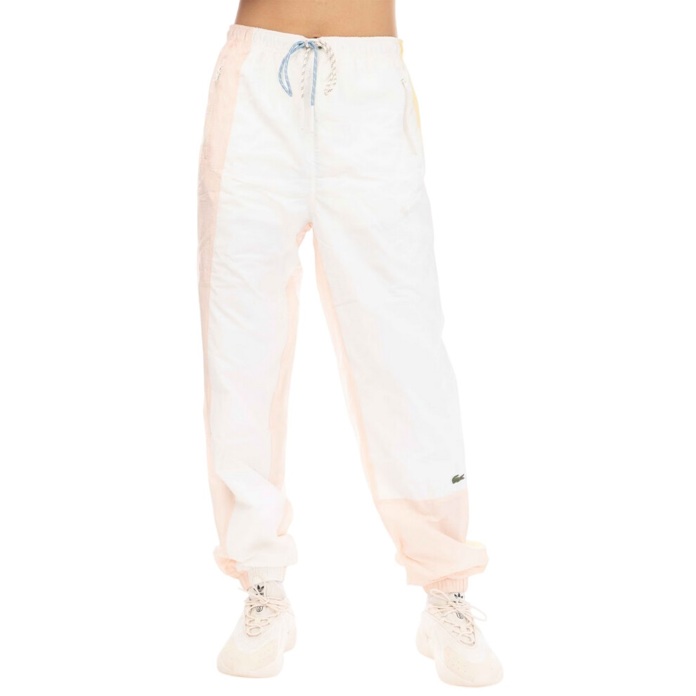 Lacoste (6 Uk, White) Womens/Ladies Colour Block Slim Joggers