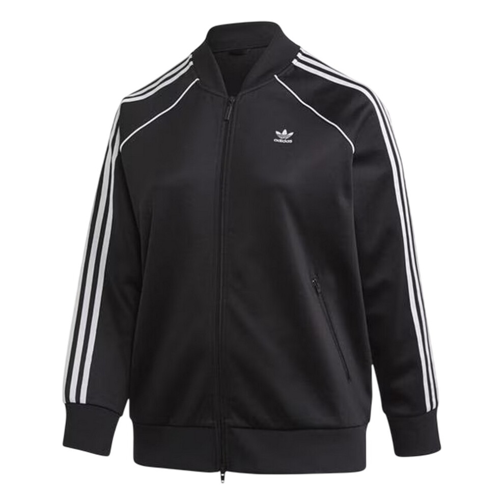 Adidas (28 Uk - 30 Uk, Black) Womens/Ladies Raglan Track Jacket