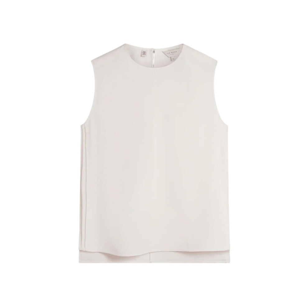 Ted Baker (14 Uk, Ivory) Womens/Ladies Plain Sleeveless Shirt