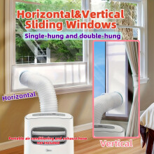 Large Size Window Seal Ventilation Kit For Portable Air Conditioner | Tumble Dryer Compatible, 25x86~162cm Adjustable Length
