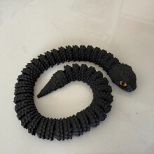 (1) 1 Piece Snake Model Animal Play Toy, 30cm/11.8in, Movable Joints, Y-shaped Smooth Joint Swing, Random Eye Color