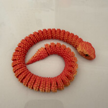 (6) 1 Piece Snake Model Animal Play Toy, 30cm/11.8in, Movable Joints, Y-shaped Smooth Joint Swing, Random Eye Color
