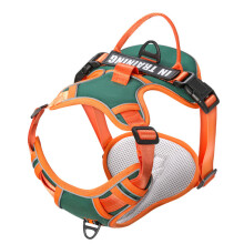 (Dark Green,XL)Nonslip Nylon Dog Chest Harness With Reflective And Breathable Design Secure For