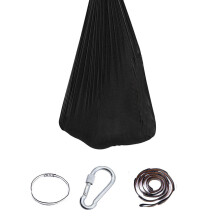(black) 280*150cm Yoga Swing, Indoor Yoga Hammock, Nylon Material, Air Elastic Swing, Available for Outdoor Outings and Camping, 7 Color
