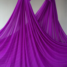 (Violet) 7m Aerial Silk Fabric Yoga Hammock, Silks Swing, Gym Fitness at Home, Outdoor Anti-Gravity, Body Building, Pilates Yoga Belt,
