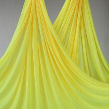 (Yellow) 7m Aerial Silk Fabric Yoga Hammock, Silks Swing, Gym Fitness at Home, Outdoor Anti-Gravity, Body Building, Pilates Yoga Belt,