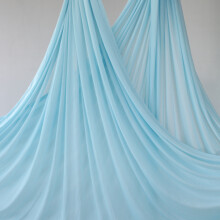 (Light blue) 5 Meters Aerial Yoga Hammock Fabric Yoga Aerial Silks Anti-Gravity Body Building Fitness for GYM Home Pilates Yoga Belt