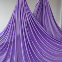 (Light purple) 5 Meters Aerial Yoga Hammock Fabric Yoga Aerial Silks Anti-Gravity Body Building Fitness for GYM Home Pilates Yoga Belt