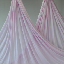 (Pale dogwood) 5 Meters Aerial Yoga Hammock Fabric Yoga Aerial Silks Anti-Gravity Body Building Fitness for GYM Home Pilates Yoga Belt