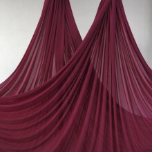 (Claret) 5 Meters Aerial Yoga Hammock Fabric Yoga Aerial Silks Anti-Gravity Body Building Fitness for GYM Home Pilates Yoga Belt