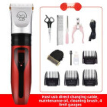 (Red)Pet Electric Grooming Tool With Abs Construction For Dogs Cats Hair Removal