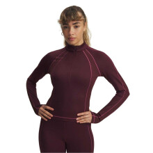 (12 UK, Dark Maroon) Under Armour Womens/Ladies Textured ColdGear Half Zip Base Layer Top