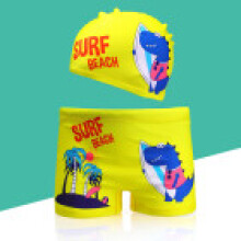 (Yellow Surf Dino,XXL(Child))Toddler Boys Swim Pants With Polyester Material For Water Sports Activities Pool