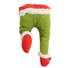 (2) Christmas Tree Ornaments Green Elf Legs Christmas Tree Ornaments Shawl Stuffed Plush Leg Decoration Suitable For Christmas Tree To