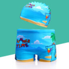 (Coconut Tree Dino,XXL(Child))Toddler Boys Swim Pants With Polyester Material For Water Sports Activities Pool