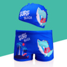 (Blue Surf Dino,S(Child))Toddler Boys Swim Pants With Polyester Material For Water Sports Activities Pool