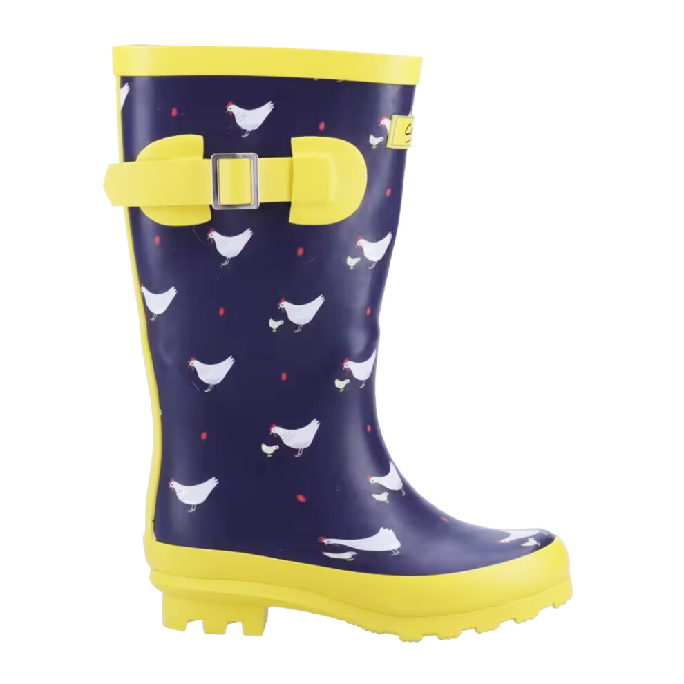 Cotswold (5 Uk, Navy/Yellow) Childrens/Kids Farmyard Chicken Wellington Boots