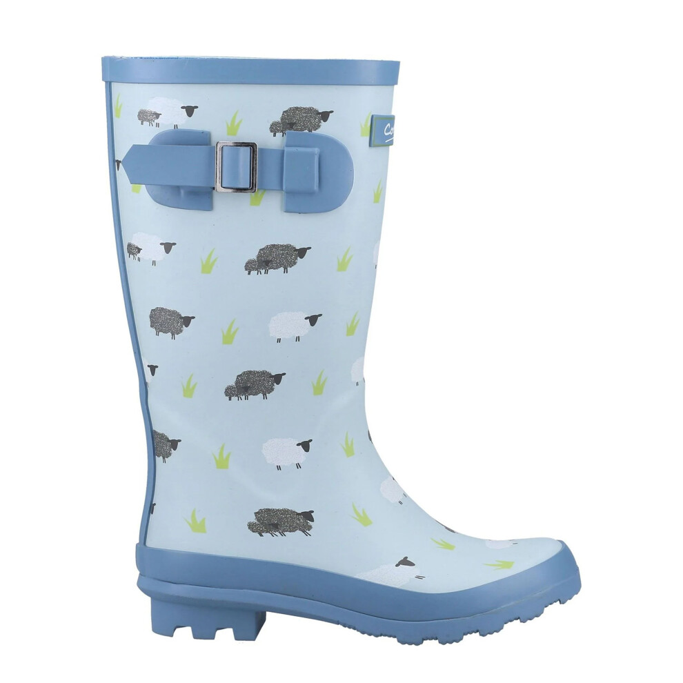 Cotswold (5 Uk, Blue) Childrens/Kids Farmyard Sheep Wellington Boots