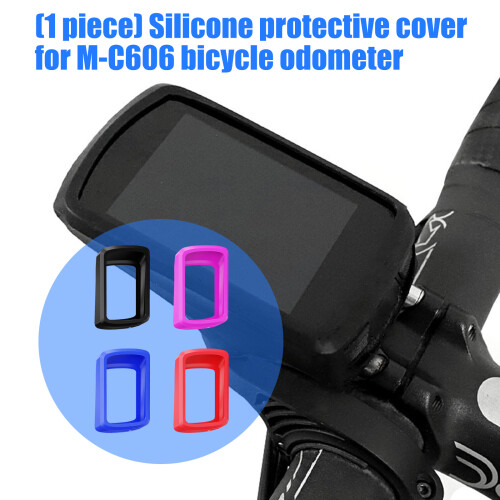 Daily Cycling Bike Computer Cover with Soft Silicone Outer Frame Red 2