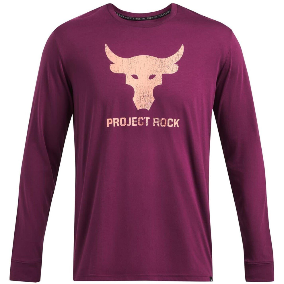 Under Armour (S, Purple) Mens Project Rock Brahma Bull Long-Sleeved T-Shirt