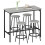 5 Piece Bar Table Set with 4 Stools Industrial Style Compact 1