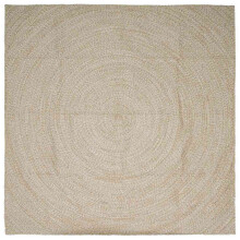 vidaXL Area Rugs Natural and White 300 x 300 cm Jute