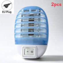 (Blue EU)Electric Fly Exterminator Indoor Mosquito Lamp For Kitchen Bedroom Dining Room